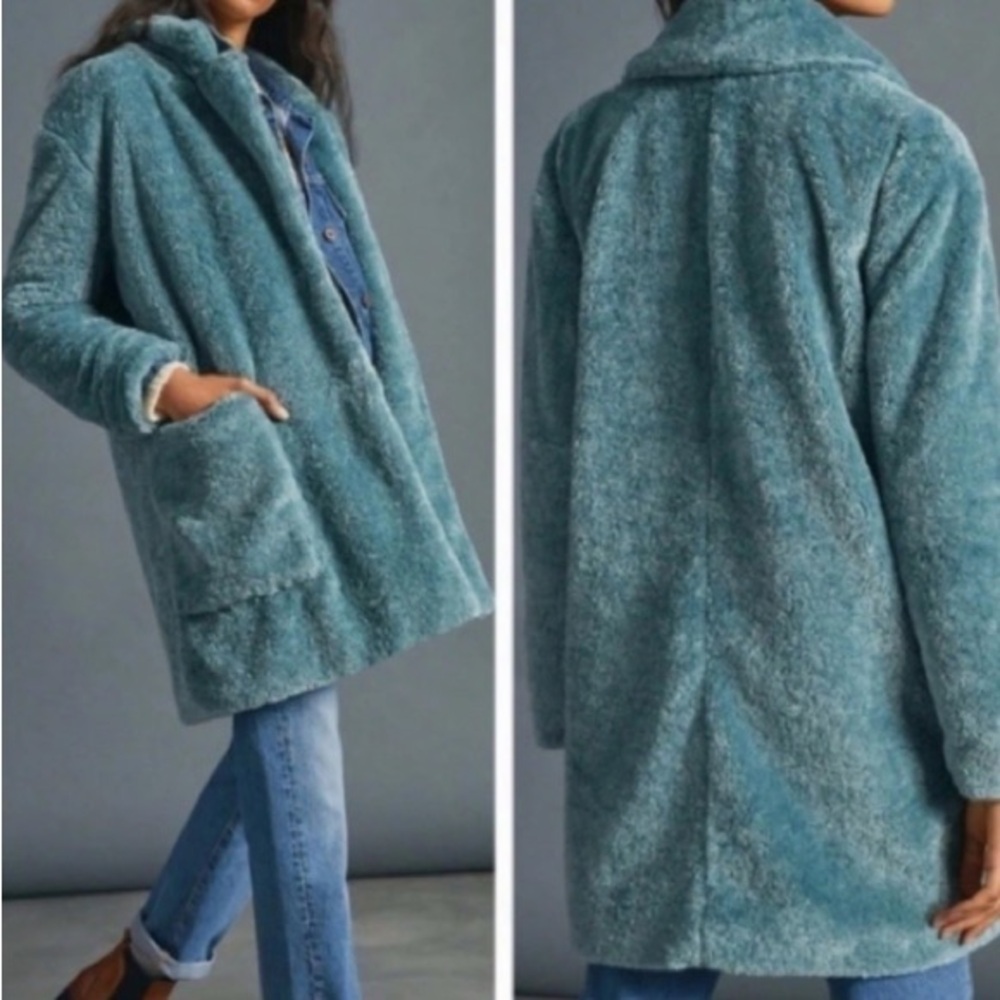 Anthropologie Maeve Lisanne Faux Fur Coat